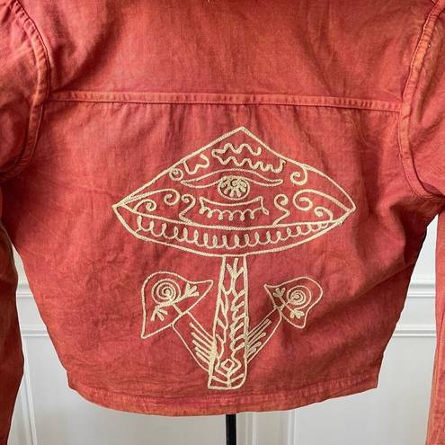 Earthbound NWT  Trading Co Cropped Button Hoodie Burnt Orange M