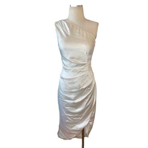 Elliatt  Cassini Midi Satin Dress in Ivory