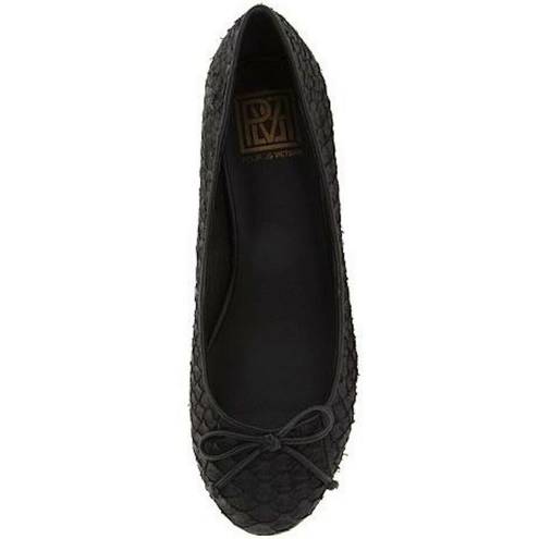 Pour La Victoire  Hessa Black Leather Flats 8.5 M