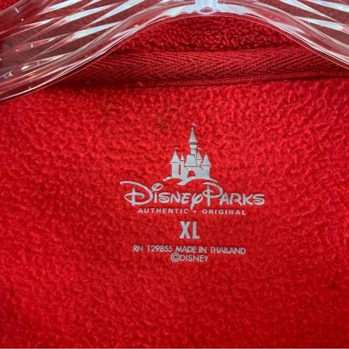 Disney  Mickey Mouse Christmas Santa Zip-up Red Fleece Jacket