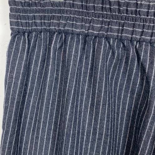 Madewell  Womens Bryant Wide Leg Pinstripe Trouser Pants Pull On Grey Size Large