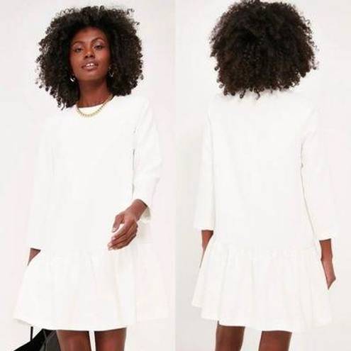 Tuckernuck  NEW White Pierce Flounce Hem Mini Dress S