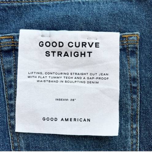 Good American NWT  Good Curve Straight Crossover Jeans In Indigo 125