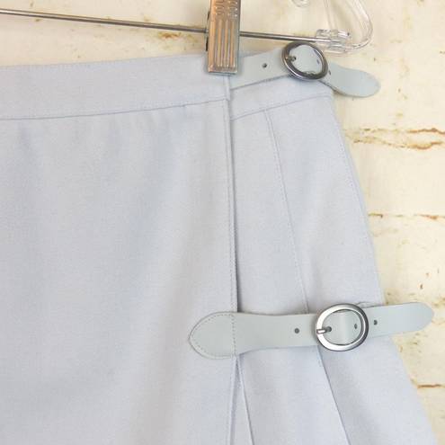 Brandy Melville  Dana Pleated Buckle Skirt Womens One Size Light Blue Adjustable