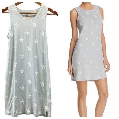 Current/Elliott Current Elliott Women 0 The Beatnik Star Print Sleeveless Dress Pale Teal White