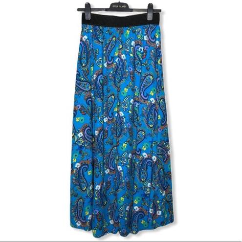 LuLaRoe  Lucy Blue Paisley Print Maxi Skirt NWT