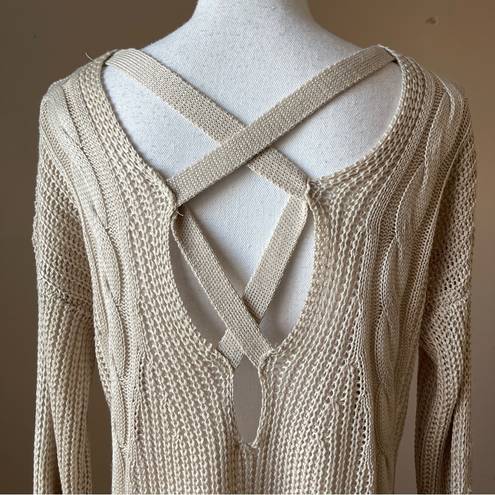 Wishlist  | Tan Knit Cross Back Sweater Sz S/M