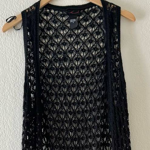 Torrid  Crochet Sleeveless Open Front Duster Cardigan