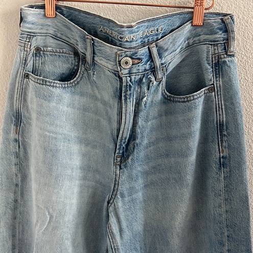 American Eagle Skater Jeans Distressed Denim Skate Wide Leg 8