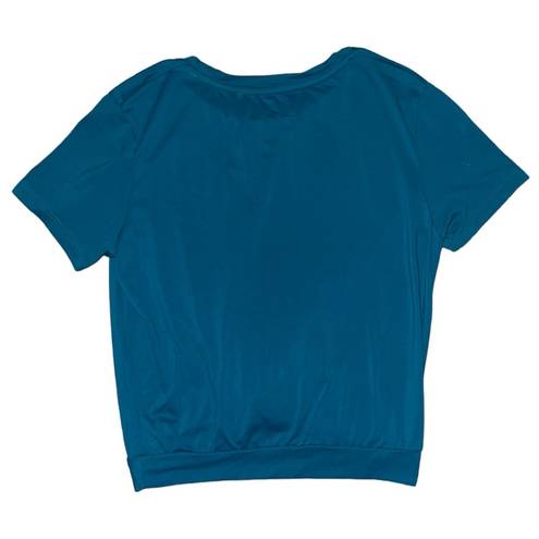 Buff Bunny ocean blue front wrap workout T-shirt women’s size small