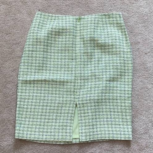 Nine West  Green Tweed Pencil Skirt 6 About Knee Length