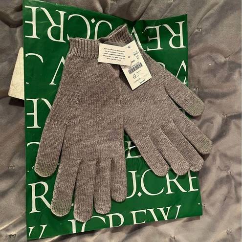 J.Crew  Factory Bow tech gloves Grey OS NWT