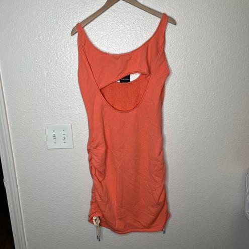 n:philanthropy coral orange terry cloth cover up cinched dress size XL