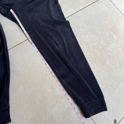 Juicy Couture Y2K Black Velour Jogger Track Pants Size L