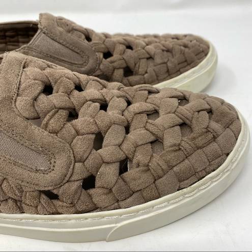 1. State  Delphin Braided Slip on Sneakers Taupe in Size 7.5