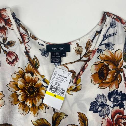 Karen Kane NWT  Floral Canyonland Asymmetric Tank Top Size Medium