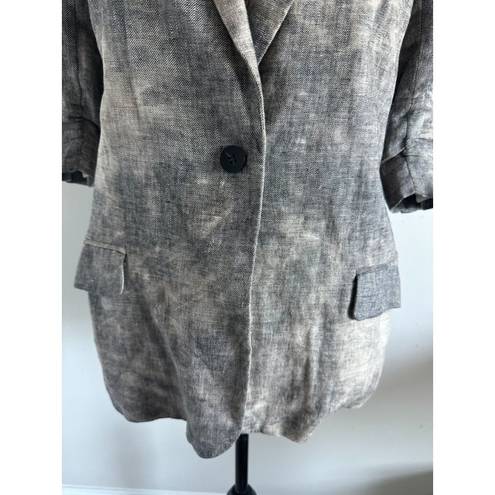 Elizabeth and James  Linen Blend 3/4 Jacket Blazer Size 4