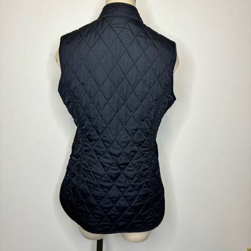 J. McLaughlin  Size Medium Quilted Snap Button Vest Black Sleeveless Outerwear