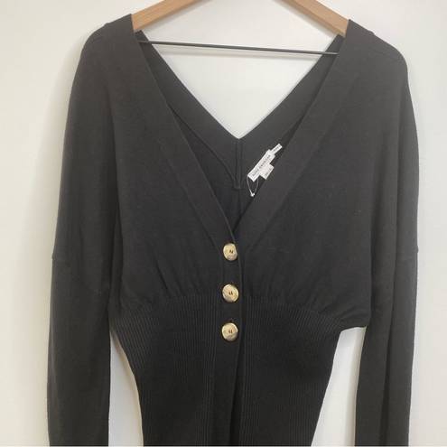 Good American  Ribbed Knit Waisted Cardigan