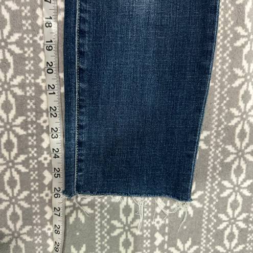 L'Agence L’agence Sada High Rise Cropped Slim Jean In Mesa Wash Raw Hem Size 25