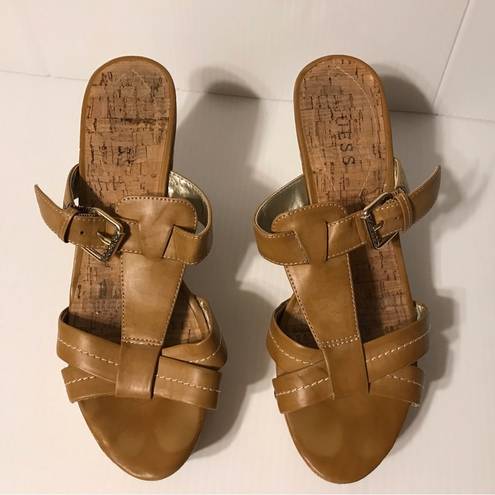 GUESS  platform wedge high sandal women size 9 M