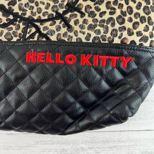 Lounge Fly  Leopard Print Hello Kitty Large Tote Bag