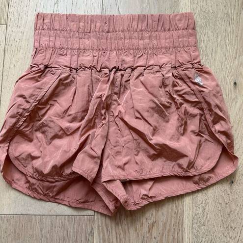 Free People  Movement Way Home High Rise Brushed Apricot Peach Size Small Shorts