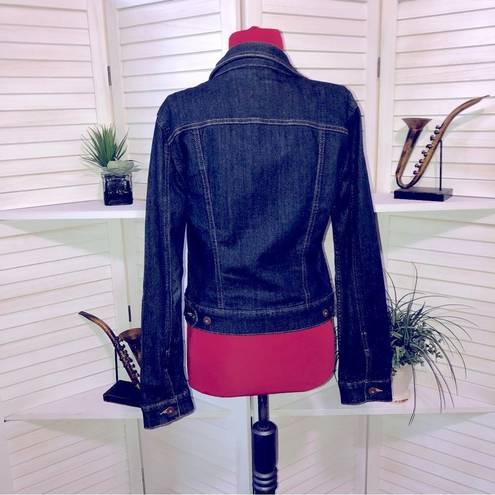 DKNY Y2K vintage  dark blue denim jeans jacket sz M