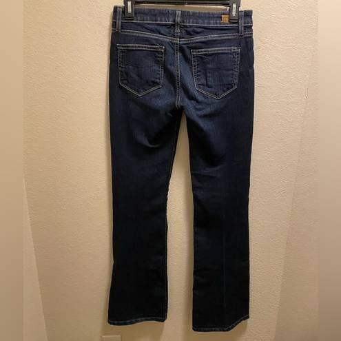 Paige  Skyline Blue Dark Wash Bootcut Mid Rise Jeans Size 27 In Michelle