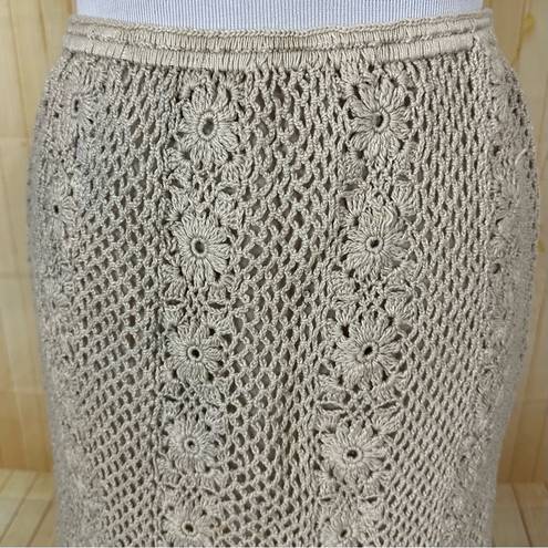 Sundays Vintage Sunny  Tan Knit Skirt