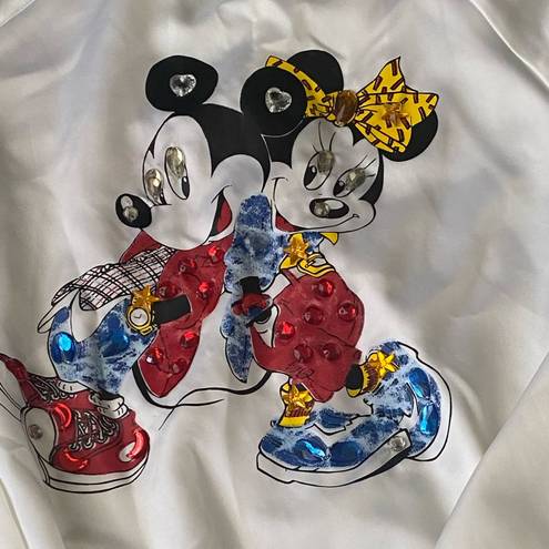 Disney  MICKEY & MINNIE mouse NASCO Satin Bomber Jacket L