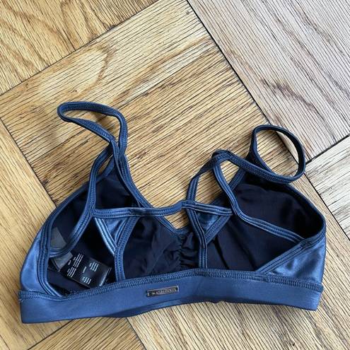 Koral  grey shiny strappy Element sports bra XS athleisure/festival/raves/yoga