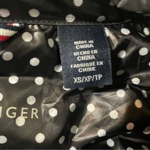 Tommy Hilfiger  Black & White Polka Dot Packable Puffer Vest XS