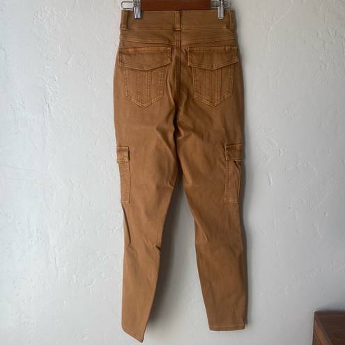 Spanx  Petite High Waisted Stretch Twill Ankle Cargo Pant in Honey Glow