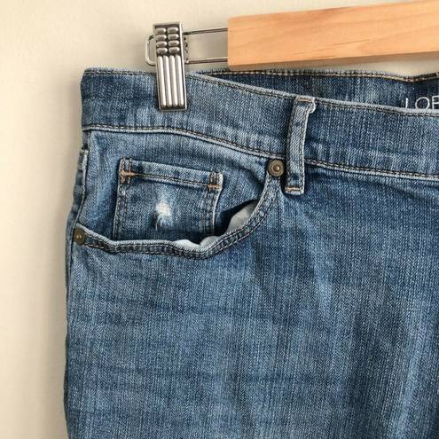 The Loft  Outlet Distressed Blue Girlfriend Jeans Women's Size 8 Petite 8P