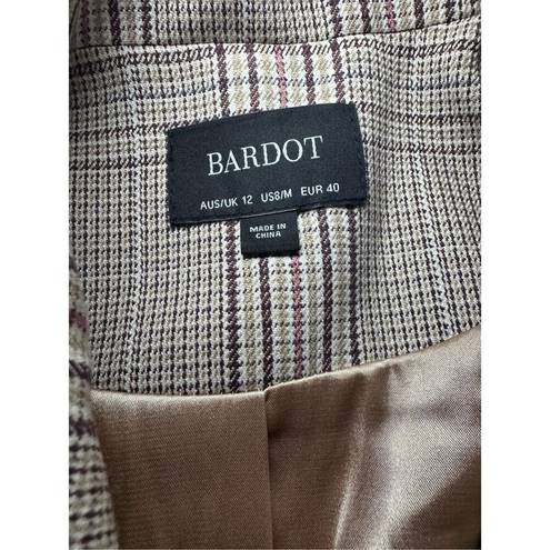 Bardot  x Revolve tan gray long line button closure blazer sz M