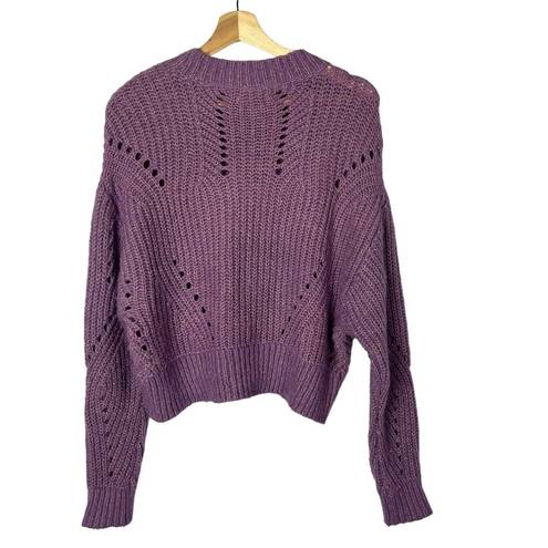 Elizabeth and James  Purple Shimmer Crewneck Sweater XS