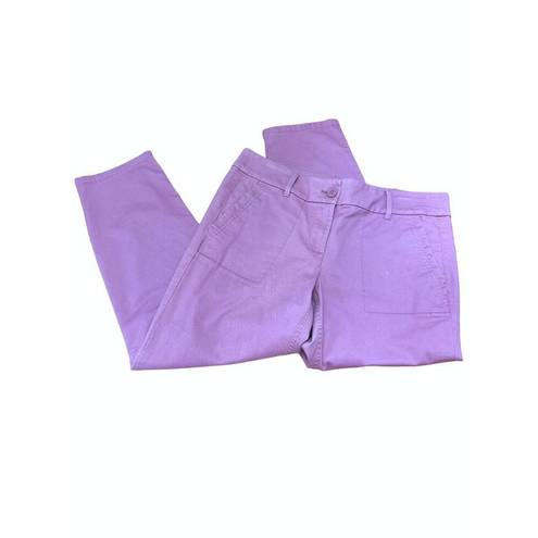 The Loft  Outlet Mauve Modern Roll Cuff Chino Cotton Spandex Blend Size 10