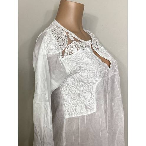 PilyQ New.  Water Lily White tunic. XS/S Regularly $134