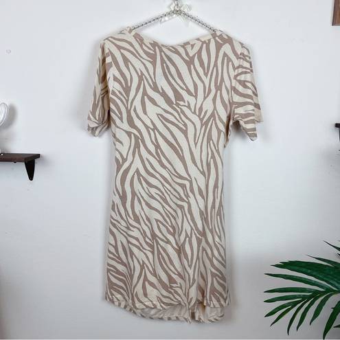 n:philanthropy  June Dress	Tropical Abstract Taupe