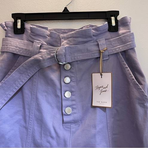 Ted Baker  Women’s Paperbag Tapered Leg Jeans Size 29 Purple New