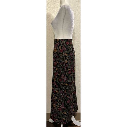 Briggs Vintage 90s Floral Maxi Slit Skirt Multi Size 18