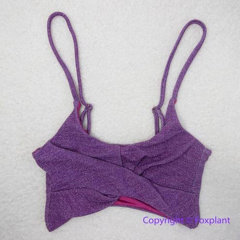 Beach Riot New! Set!  Zuri Kenzie bikini Glitter purple, size XS