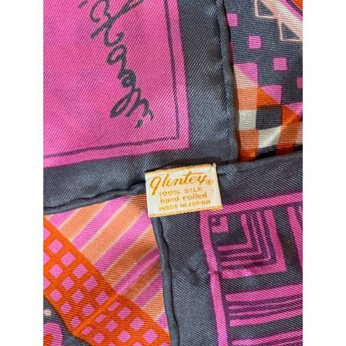 Edge Vintage Schiaparelli SILK Neck Scarf Hand Rolled  Japan 22.5" x 23"