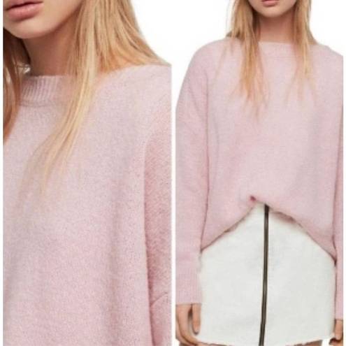 ALLSAINTS  Aris Wool Blend Boatneck Jumper Sweater in Baby Pink Size S