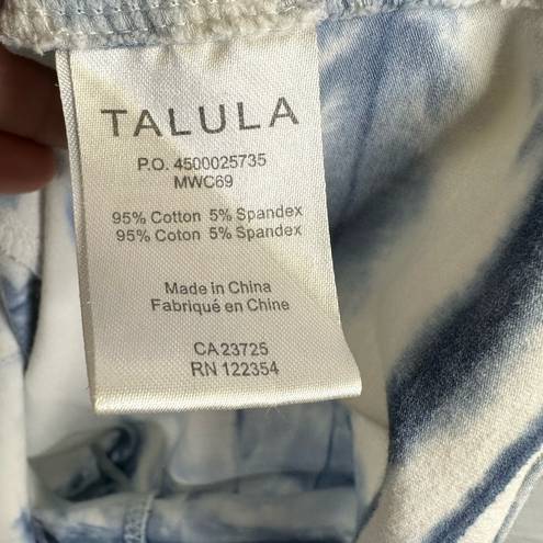 Talula  Aritzia Womens size Small Tie Dye Blue Bodycon Scoop Neck Mini Dress