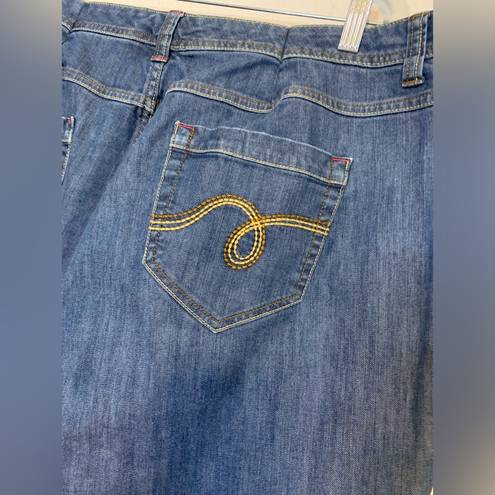 Bermuda SMITH'S Women's Blue Jeans Size 22W Jorts  Shorts Tapered Blokecore Y2K