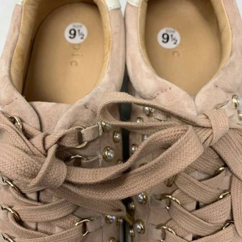 Joie  Pink Handan Pearl Embellished Sneakers