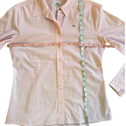 Lacoste  Womens Size Large 42 Light Pink Button Down Top