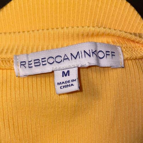 Rebecca Minkoff  Lily Tie Back Top Size Medium Yellow EUC